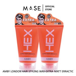 [Bundle of 2] Amby Hex Hair Styling Wax 3.5oz (100g) - Extra Matt Erractic (Orange)