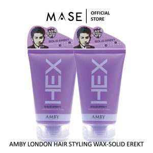 [Bundle of 2] Amby Hex Hair Styling Wax 3.5oz (100g) -  Solid Erekt (Purple)