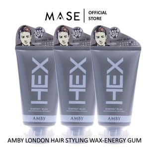 [Bundle of 3] Amby Hex Hair Styling Wax 5.3oz (150g) -  Energy Gum (Grey)