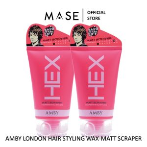 [Bundle of 2] Amby Hex Hair Styling Wax 3.5oz (100g) -  Matt Scraper (Pink)